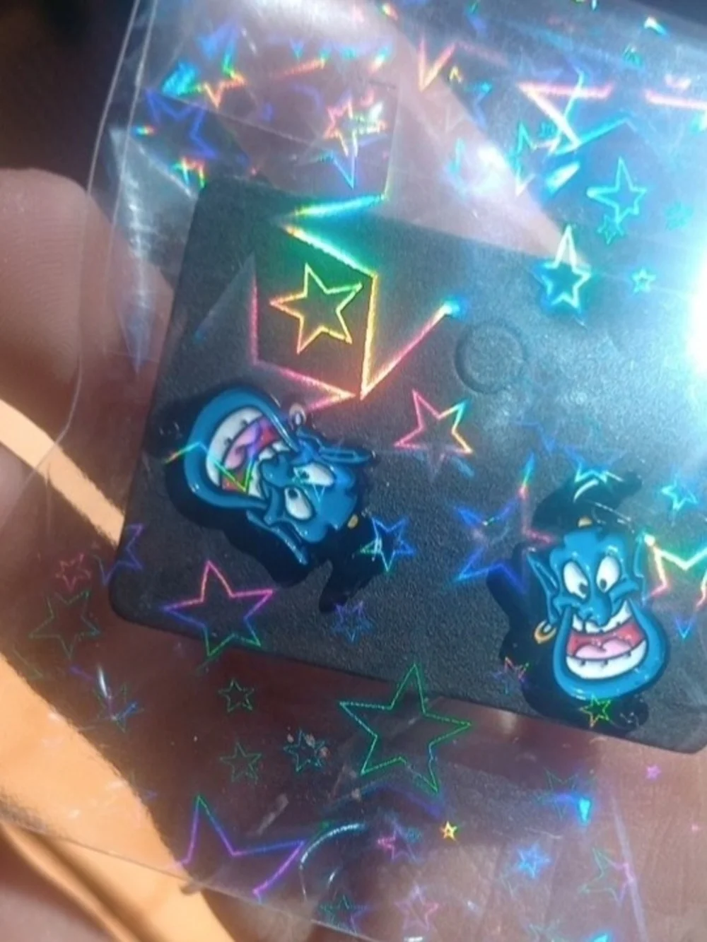 $8 Each Or Bundle 5/$20 Blue Genie Face Inspired Stud Earrings